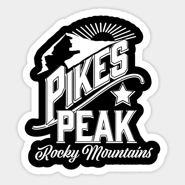 Pikes Peak rocky mountains Sticker by nickemporium1